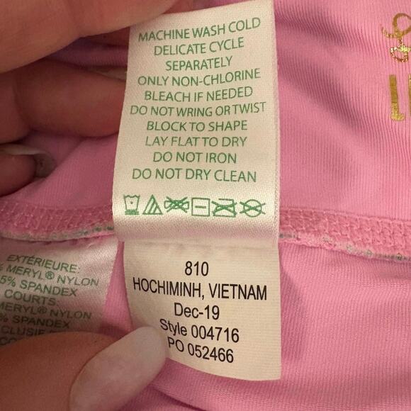 Lilly Pulitzer Luxletic Faye Skort Croc My World S Pink Green Beachy Preppy - Picture 6 of 8